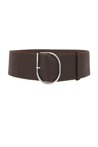 SIR. Rocco Wide Leather Belt in Chocolate - Brown. Size XS/S (also in M/L). | FWRD 