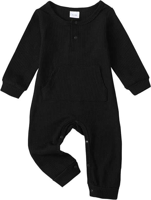 Newborn Baby Girl Clothes Romper Ruffle Sleeve Jumpsuit Bodysuit Cute Girls Outfits Infant Romper... | Amazon (US)