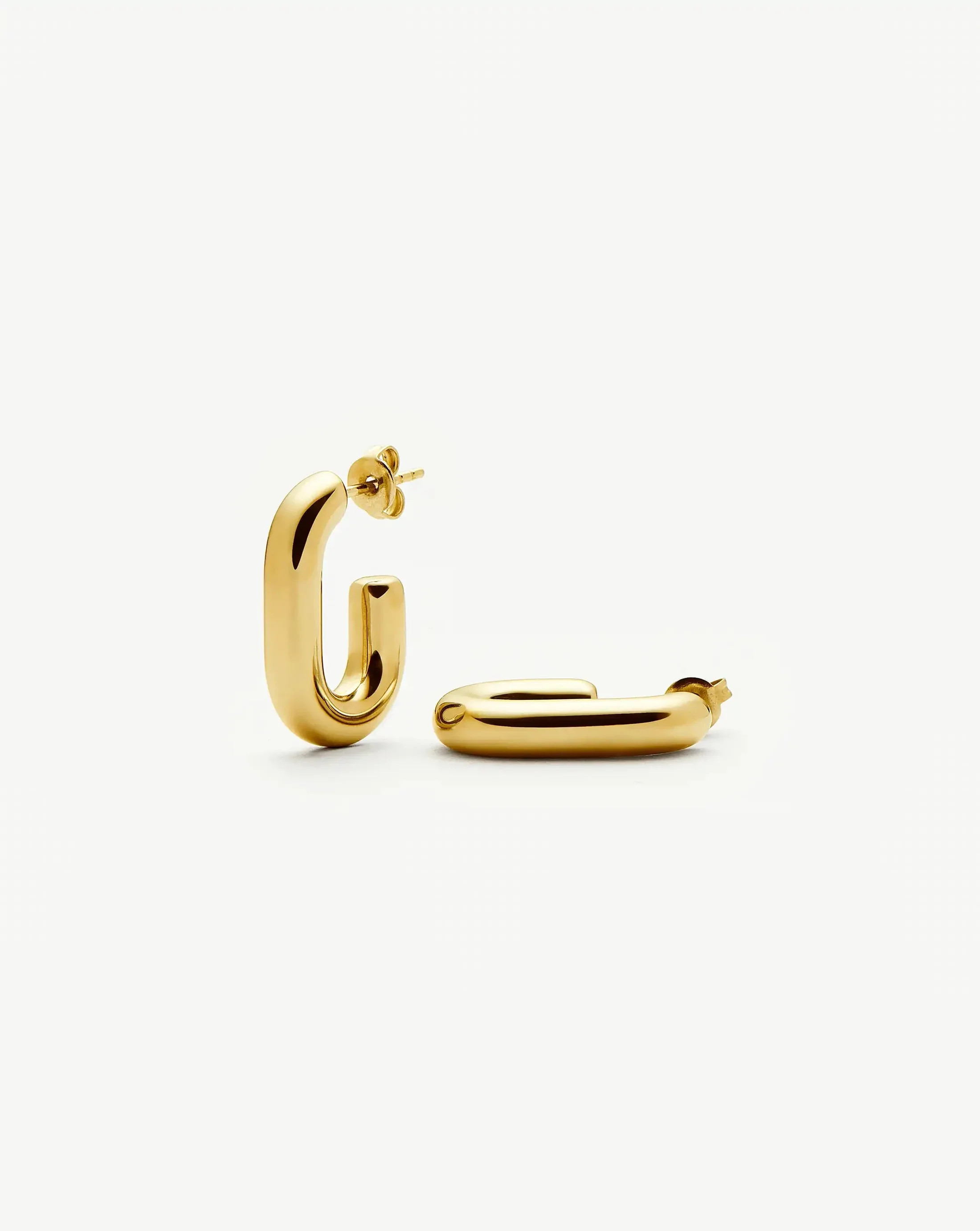 Chubby Oval Small Hoop Earrings - Gold | Missoma UK | Missoma UK