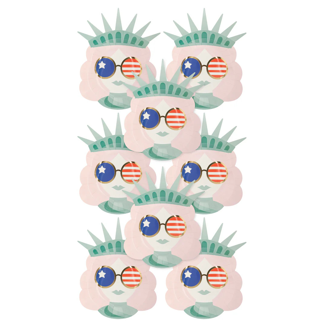 Lady Liberty Sunnies Shaped Paper Plate | My Mind's Eye