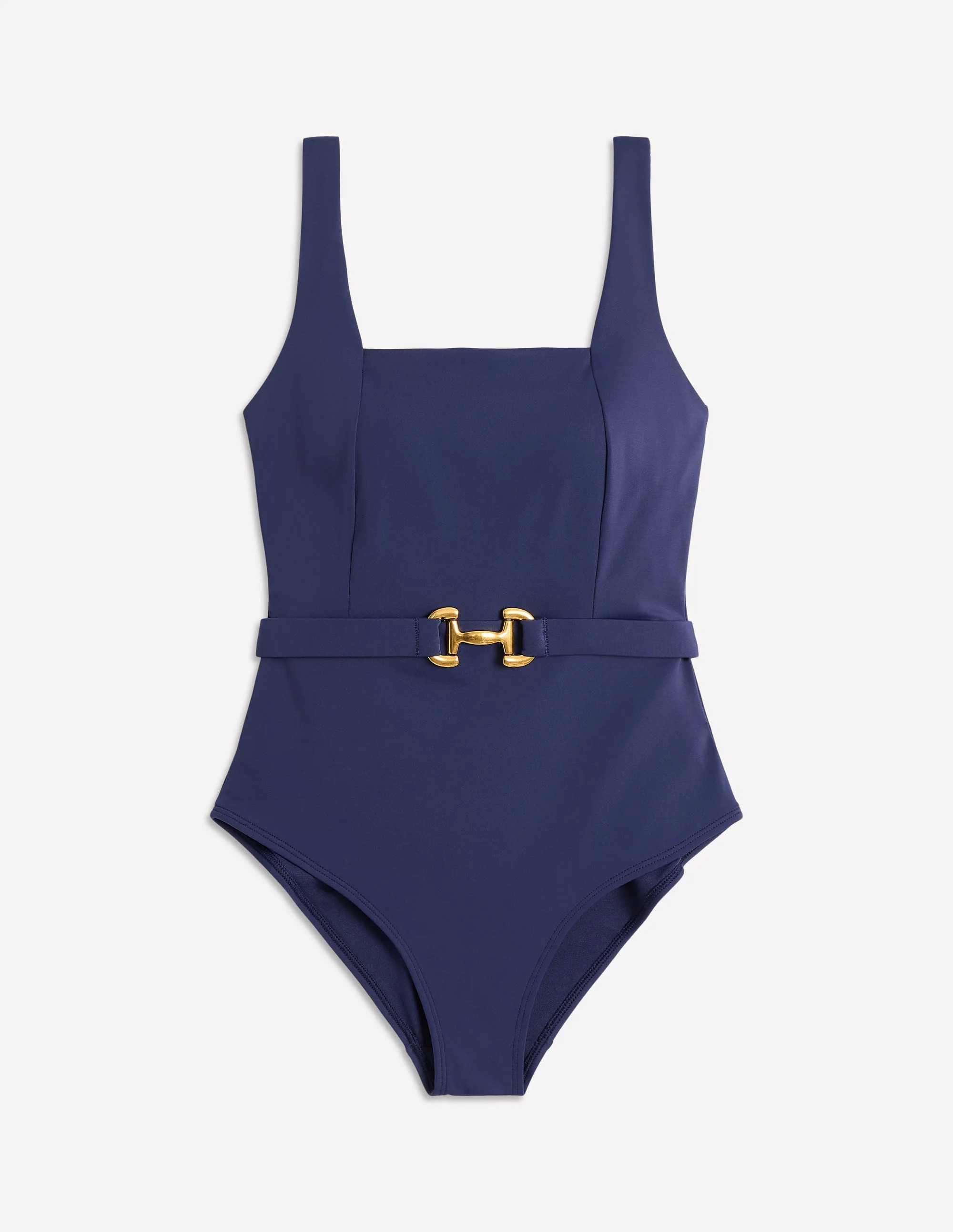 Lefkada Square Neck Swimsuit-French Navy Snaffle | Boden (US)