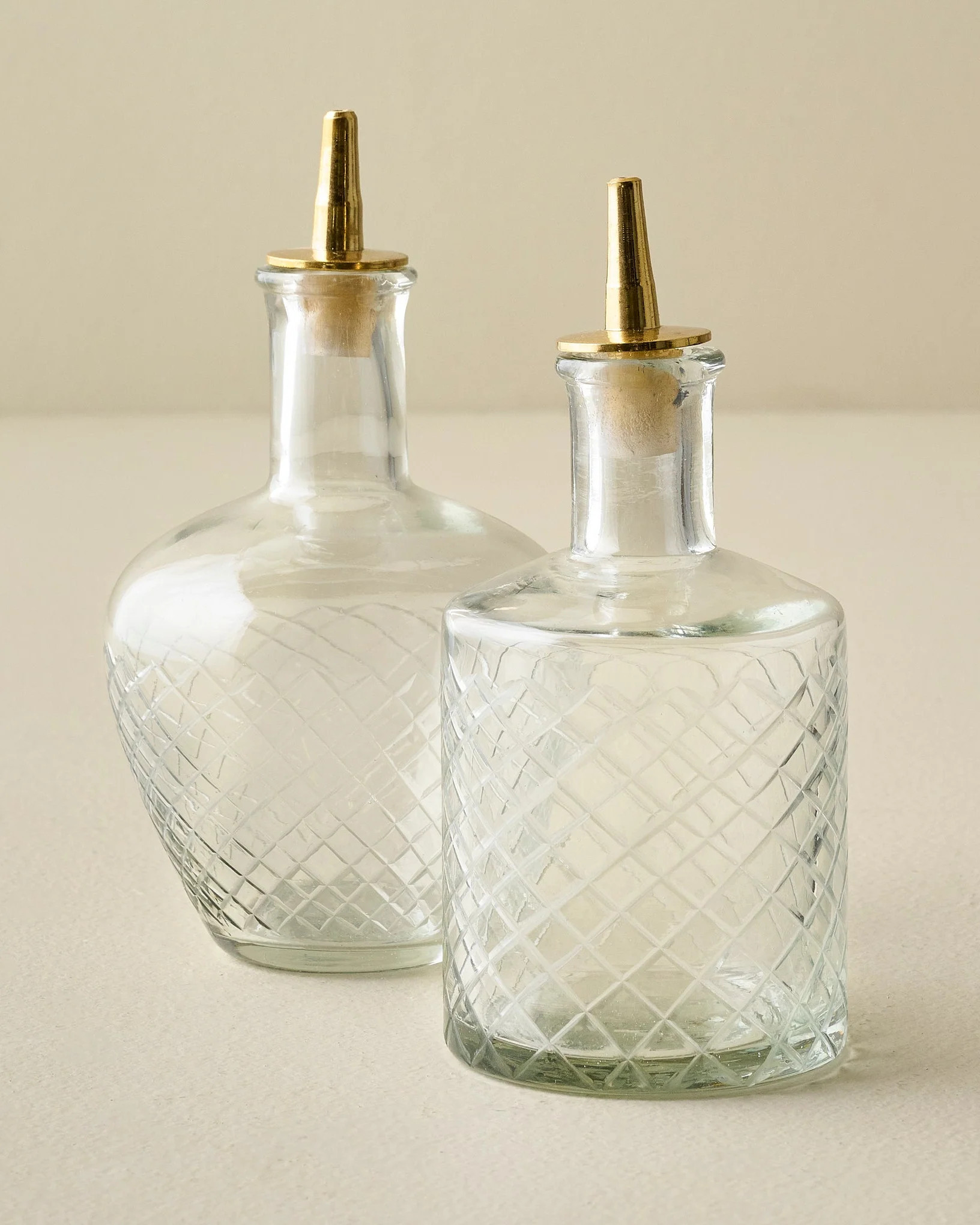 Vintage-Inspired Etched Glass Bottle | Magnolia