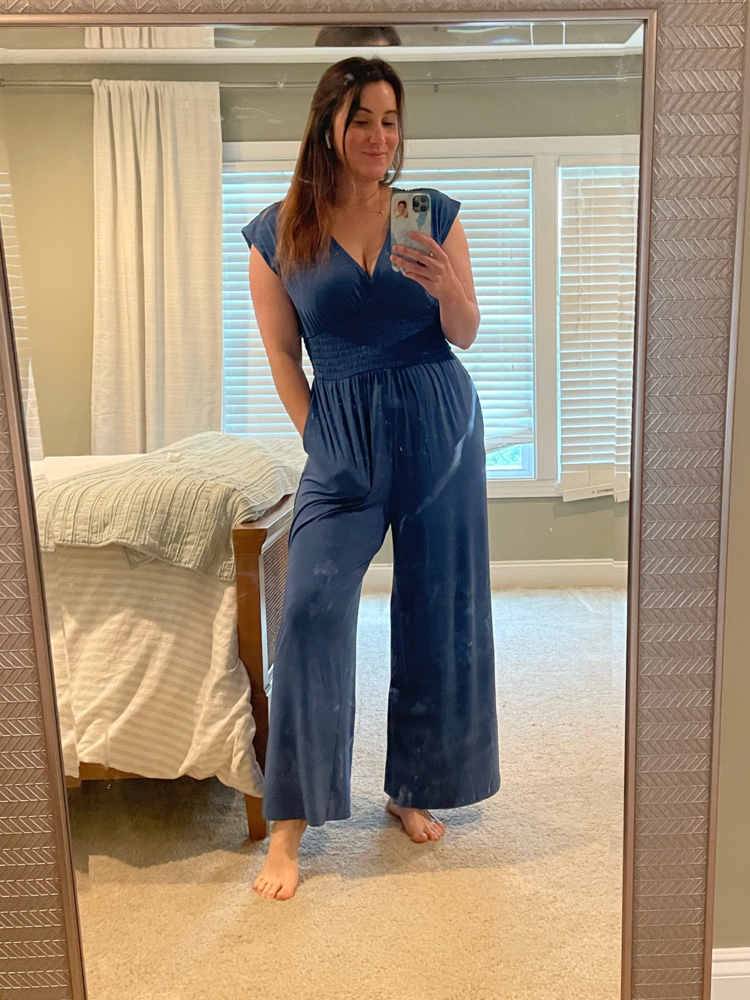 Comfy wasit defined jumpsuit. 🦋 Size medium. 

#LTKFindsUnder50 #LTKMidsize #LTKFamily