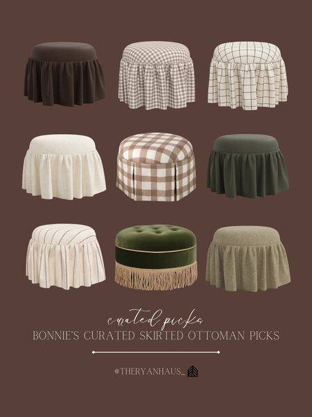 I’m obsessed with these skirted ottomans from Wayfair! They add a traditional touch to new piece, which I love. Love both the solids and the patterns! 

#LTKstyletip #LTKhome