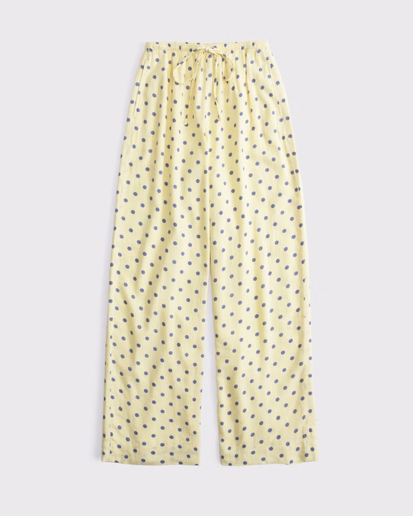 Linen-Blend Pull-On Pant | Abercrombie & Fitch (US)