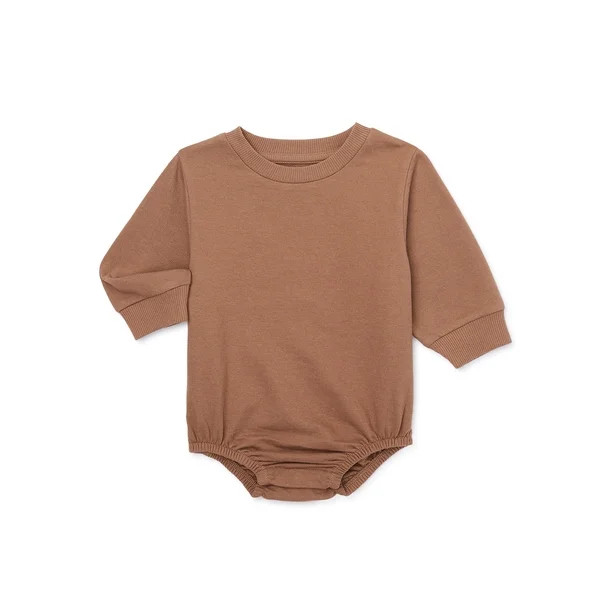 easy-peasy Baby Long Sleeve Sweatshirt Bodysuit, Sizes 0-24 Months | Walmart (US)