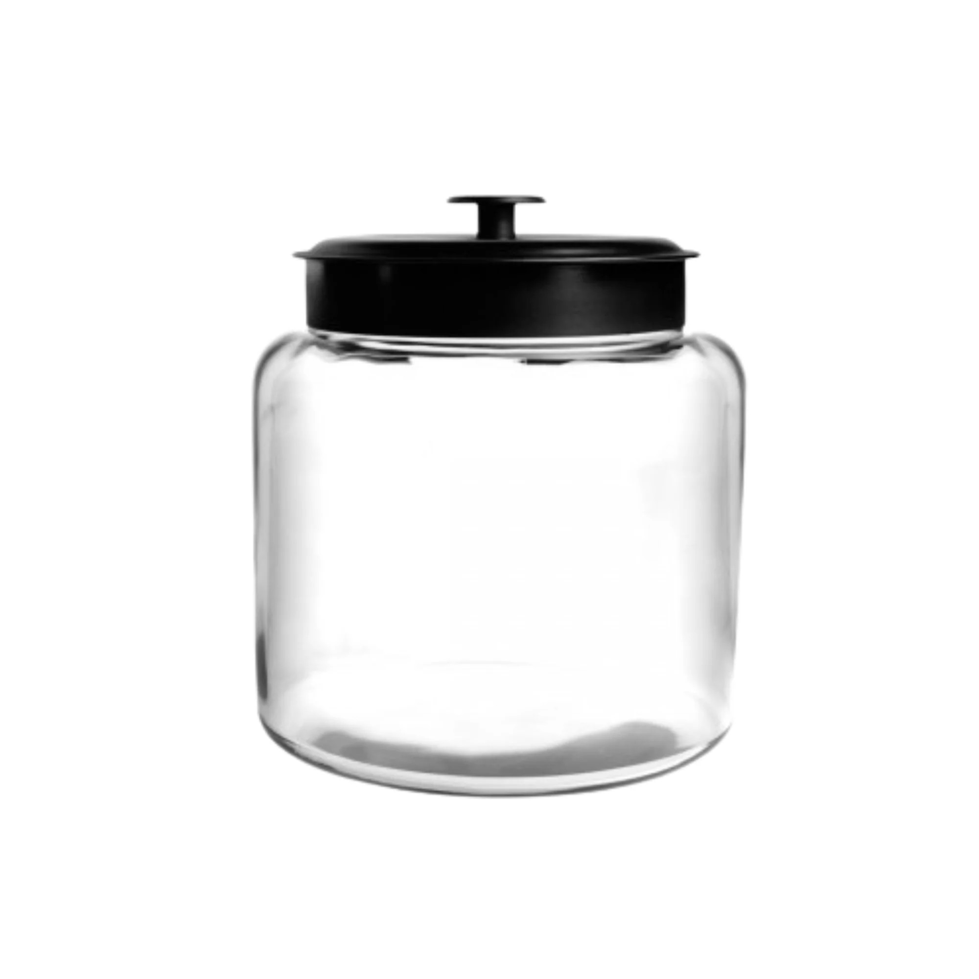 Anchor Hocking Montana Glass Jar with Black Metal Lid, 96 Ounce | Walmart (US)