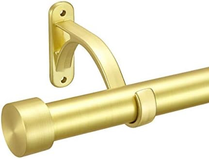 Mayrhyme 1-Inch Diameter Curtain Rod 48-86 Inches, Adjustable Rod Set with Premium Aluminum Brack... | Amazon (US)