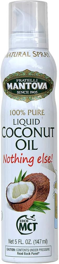 Mantova Coconut Oil Spray, 100% Pure Cooking Oil, Ideal for Healthy Keto Snacks, Baking, Grilling... | Amazon (US)