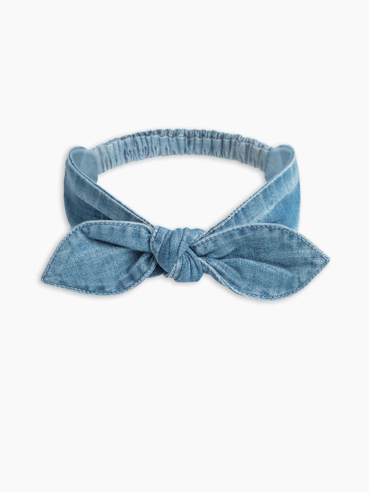 Chambray Bow Headband | Colored Organics