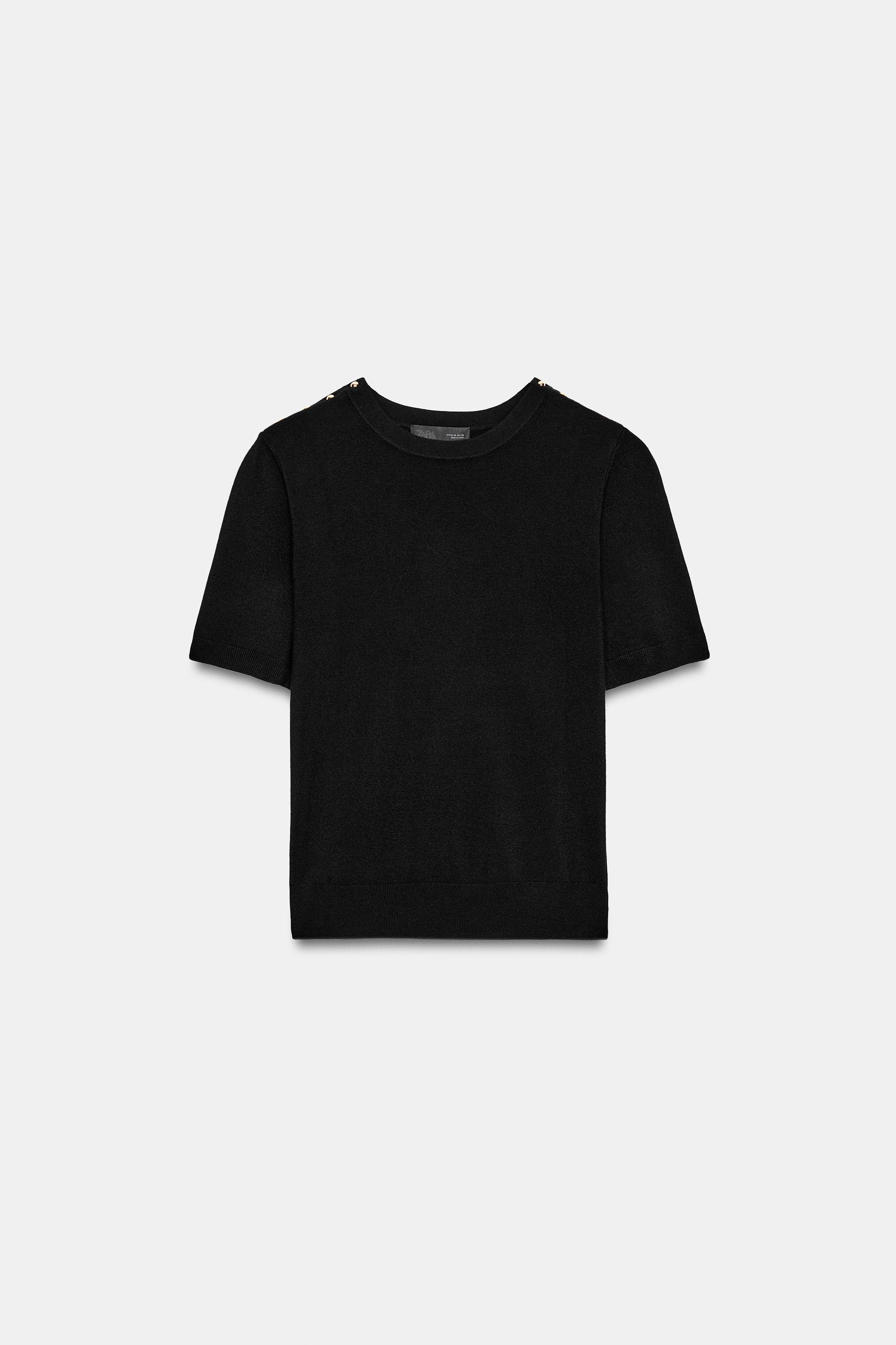 BASIC SHORT SLEEVE KNIT JUMPER | Zara UK