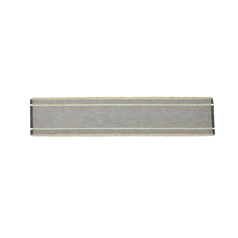 Better Homes & Gardens, Chunky Woven Fringe Table Runner - Grey - 14" x 90" | Walmart (US)