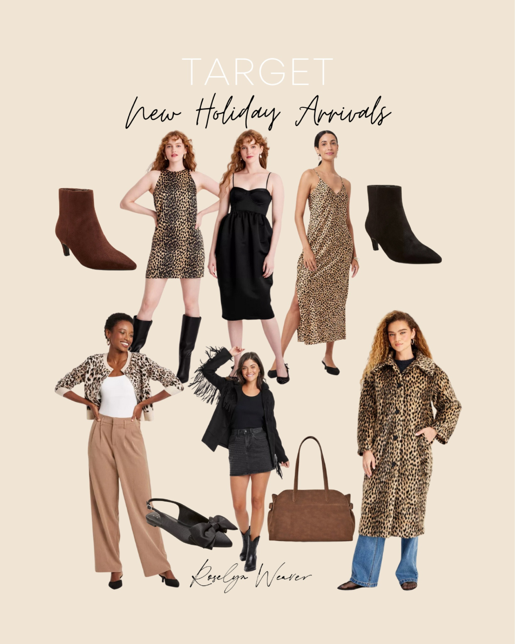 New Target arrivals perfect for the holidays 

Leopard print outfits, suede bag, suede booties, now flats, mini dress, midi dress, faux fur jacket 

#LTKShoeCrush #LTKStyleTip #LTKFindsUnder50
