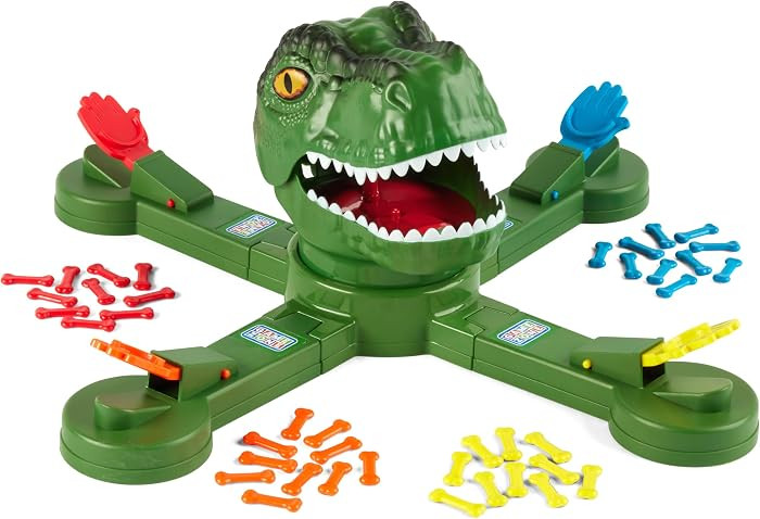Game Zone T-Rex Bone Toss for 2-4 Players, Ages 3+, Multiplayer, Kids & Family | Amazon (US)