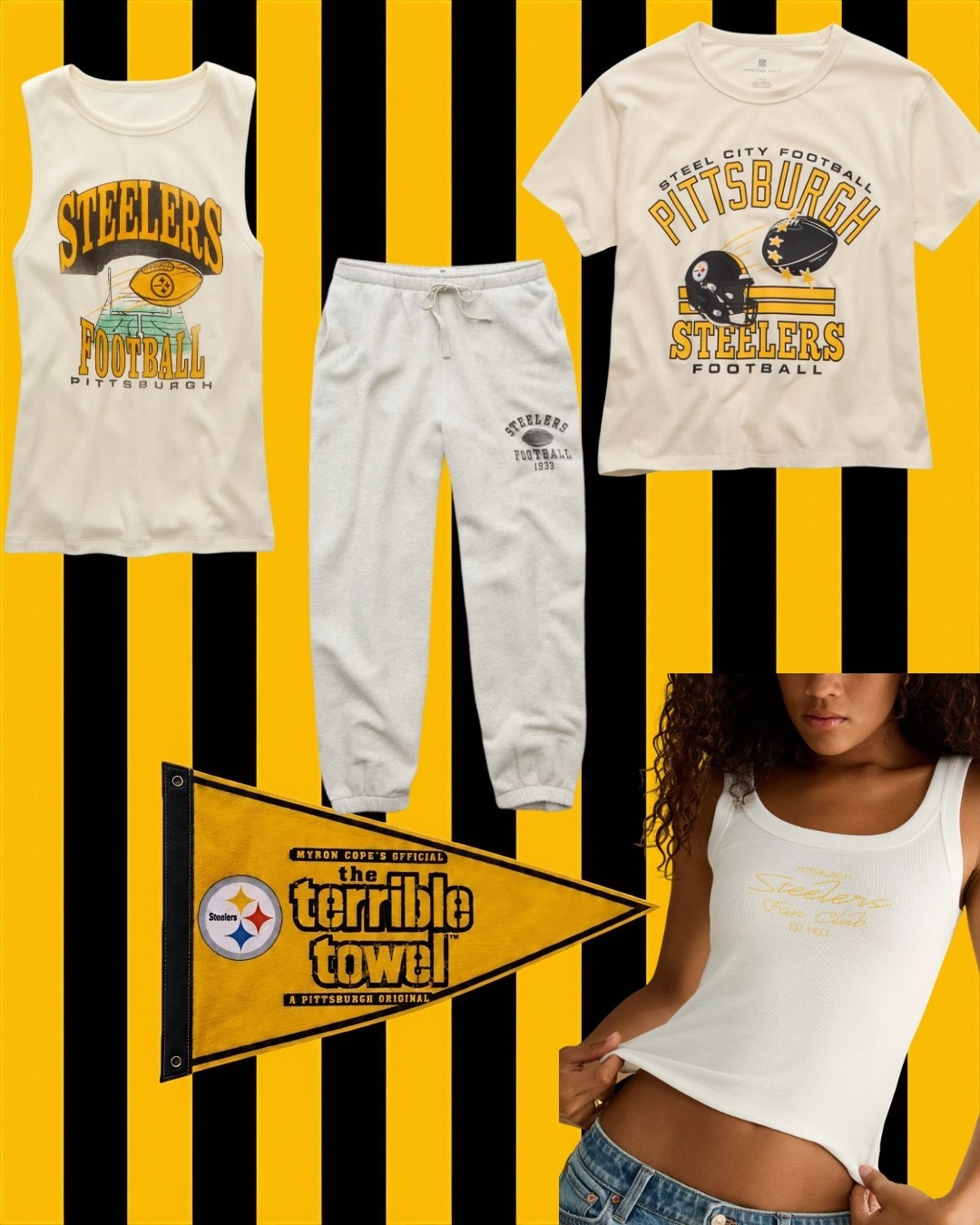 @American Eagle Outfitters has some cute Steelers gear!

#LTKMidsize #LTKSeasonal
