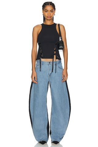 LIONESS Horseshoe Jean in Split Blue from Revolve.com | Revolve Clothing (Global)