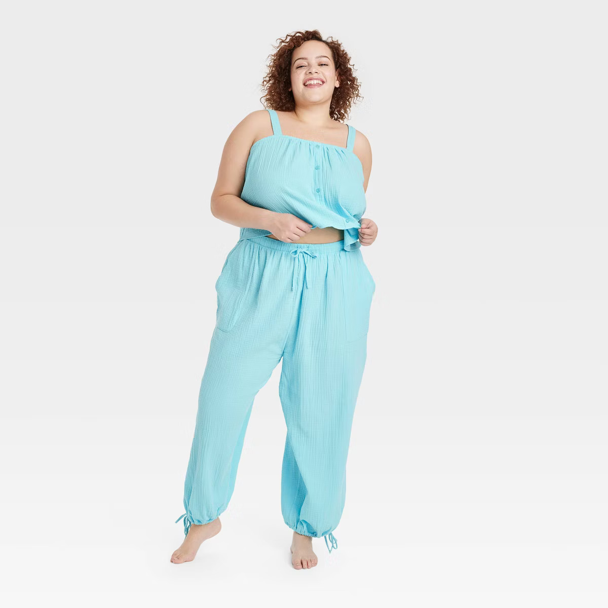 Women's Cotton Gauze Jogger Pajama Pants - Colsie™ | Target
