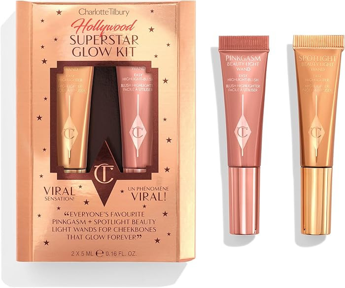 Charlotte Tilbury Hollywood Superstar Glow Makeup Kit - Limited-Edition Mini Beauty Light Wand Du... | Amazon (US)