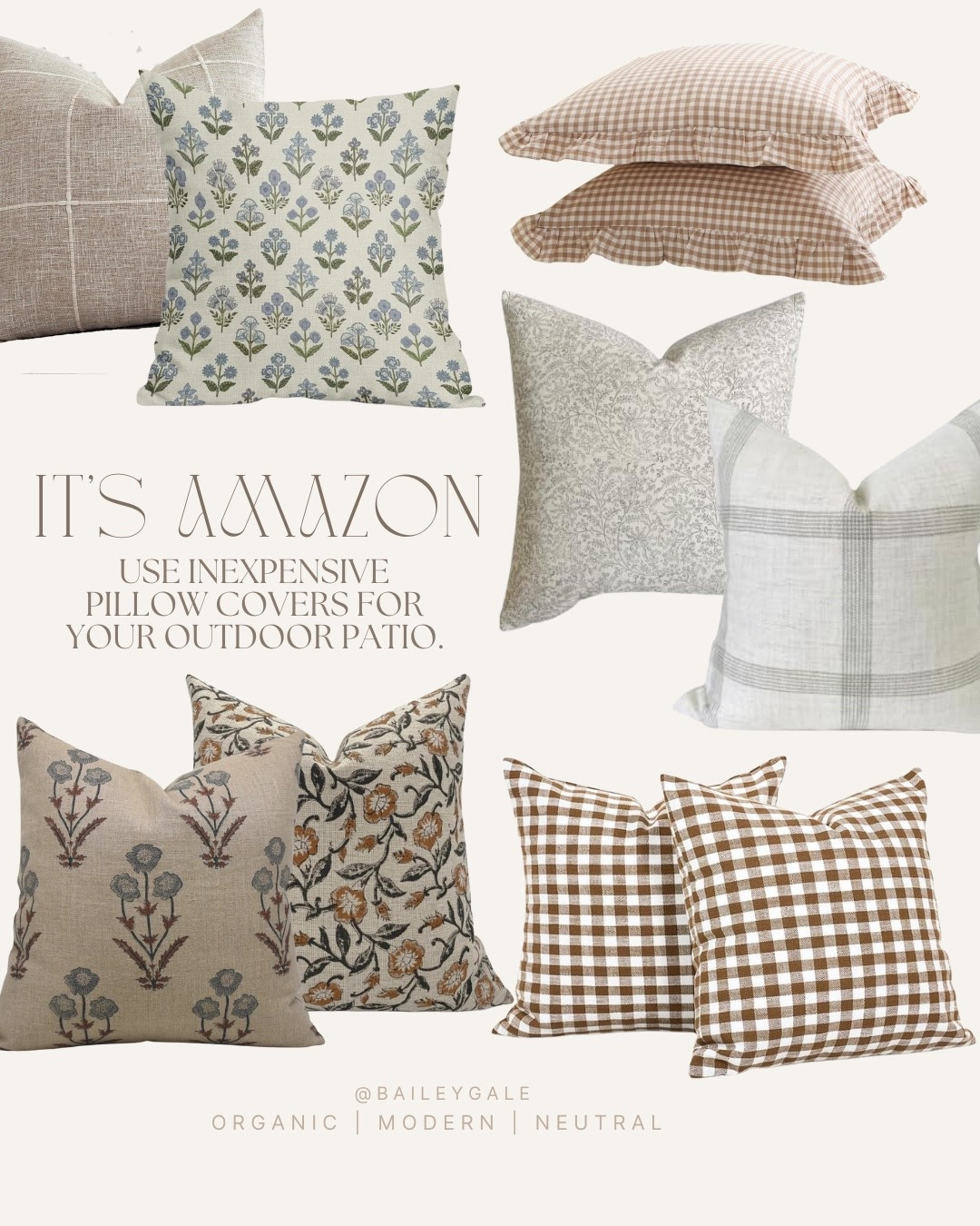 Amazon pillow covers. Looks designer but the price is not! 

#LTKcanada #LTKsummer