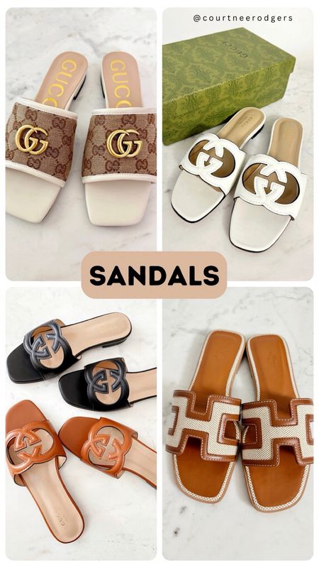 Gucci Sandals (look for less 😉)

Gucci Sandals in white/tan/black + the Hermes sandals, the seller is fantastic and these are amazing quality! Size 7.5–8/39 fits perfect—size up! 


Save Option of the Gucci  Jolie (printed) sandals-- I’m a size 7.5 and wear a size 8/39EU in these! These definitely run more wide than my brown, white and black pair, I think I could have done the size smaller in this pair but they’re not overly big that I won’t wear them!

Details: these usually take 2-3 weeks to arrive! This is my first time ordering from this seller, they came in 3.5 weeks!

Sandals, look for less, summer, spring outfits, spring fashion, Gucci sandals 

#LTKfindsunder100 #LTKshoecrush #LTKstyletip