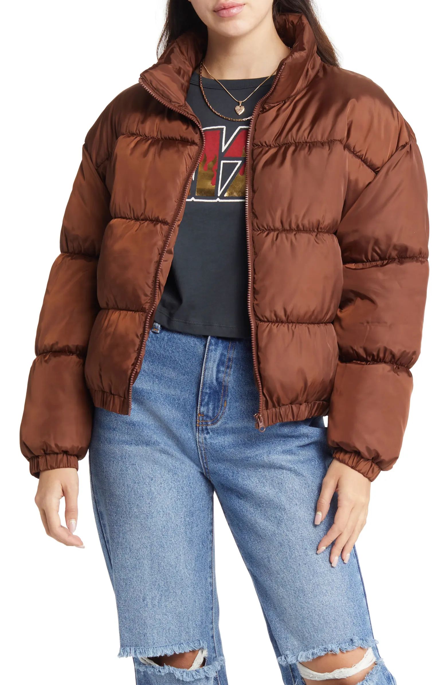 BP. Water Resistant Recycled Polyester Puffer Jacket | Nordstrom | Nordstrom