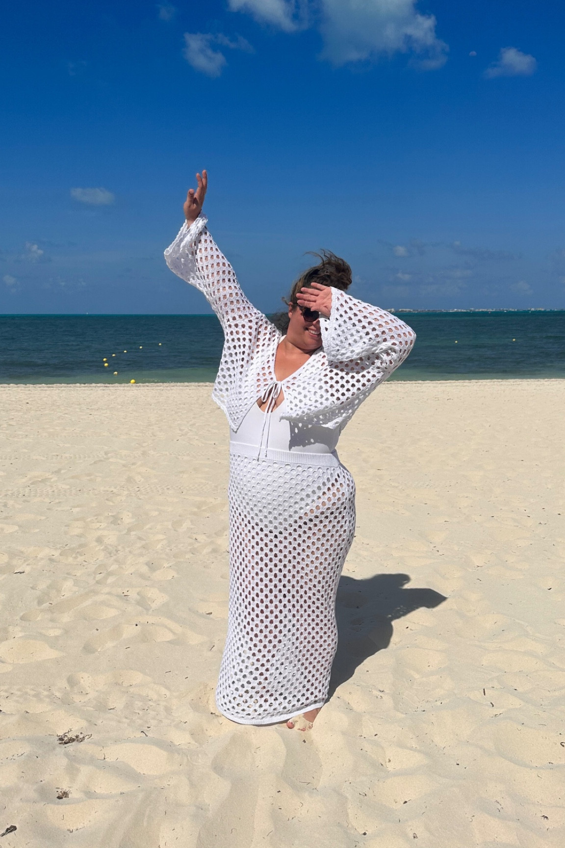 Plus size white mesh 2-piece set perfect for a swimsuit coverup! Top and matching mesh skirt! 

#LTKfindsunder50 #LTKplussize #LTKstyletip