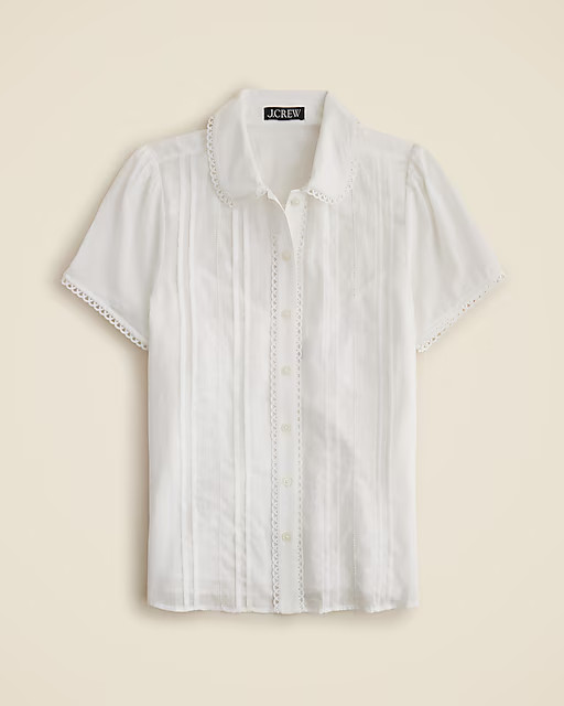 Button-up short-sleeve shirt in cotton voile | J. Crew US