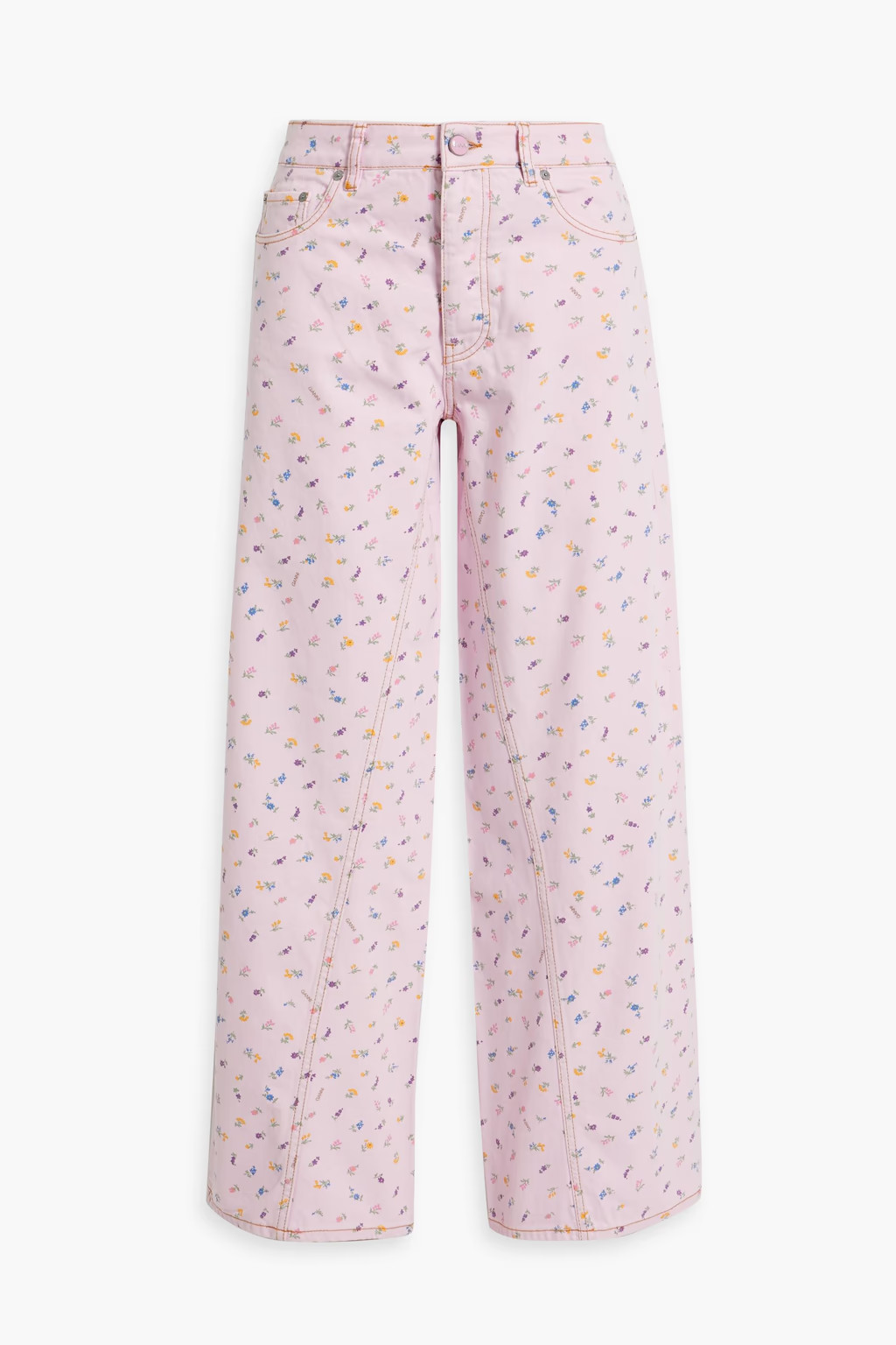 Floral-print high-rise wide-leg jeans | The Outnet (US and CA)