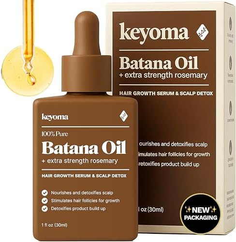 Keyoma Batana Oil for Hair Growth with Rosemary: Nourish & Detox Scalp for Thicker, Stronger, Lon... | Amazon (US)
