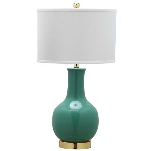 Evelyn Table Lamp, Emerald | One Kings Lane