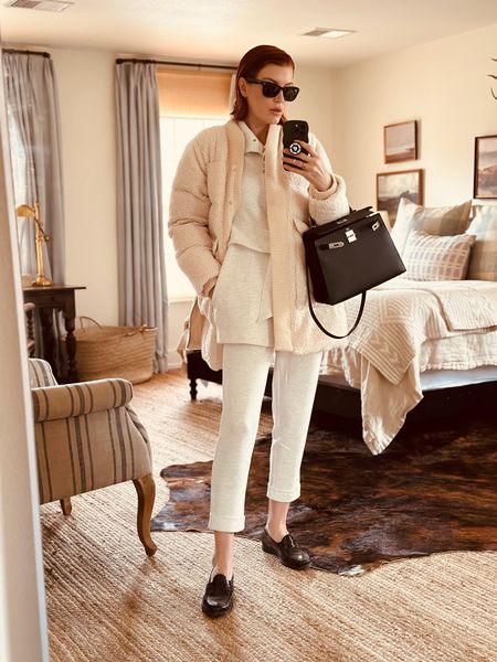 Wearing my new leisure set to lunch and an art fair today. 
This is part of the “doublesoft” collection I love and the jacket is super thick and warm. 
These pants are cuffed and the top is fitted so it is a much more elevated look than your typical workout set (I wouldn’t consider this workout at all.) 


#LTKtravel #LTKfitness #LTKworkwear