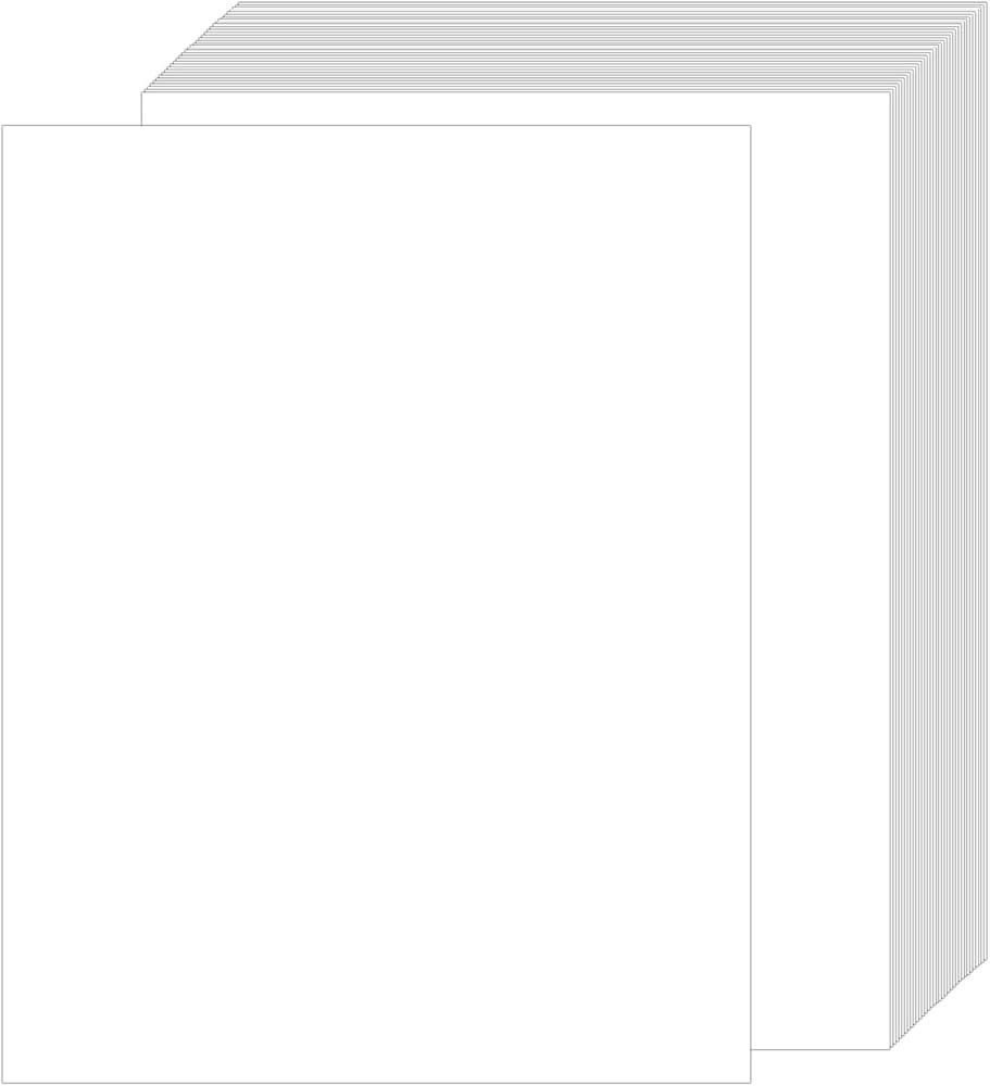 100 Sheets White Cardstock 8.5 x 11, 80lb Heavy Card Stock Paper, Thick Cardstock Printer Paper f... | Amazon (US)