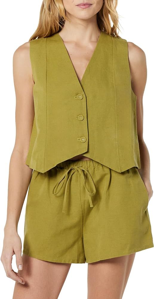 The Drop Women's ESMA Linen Vest | Amazon (US)
