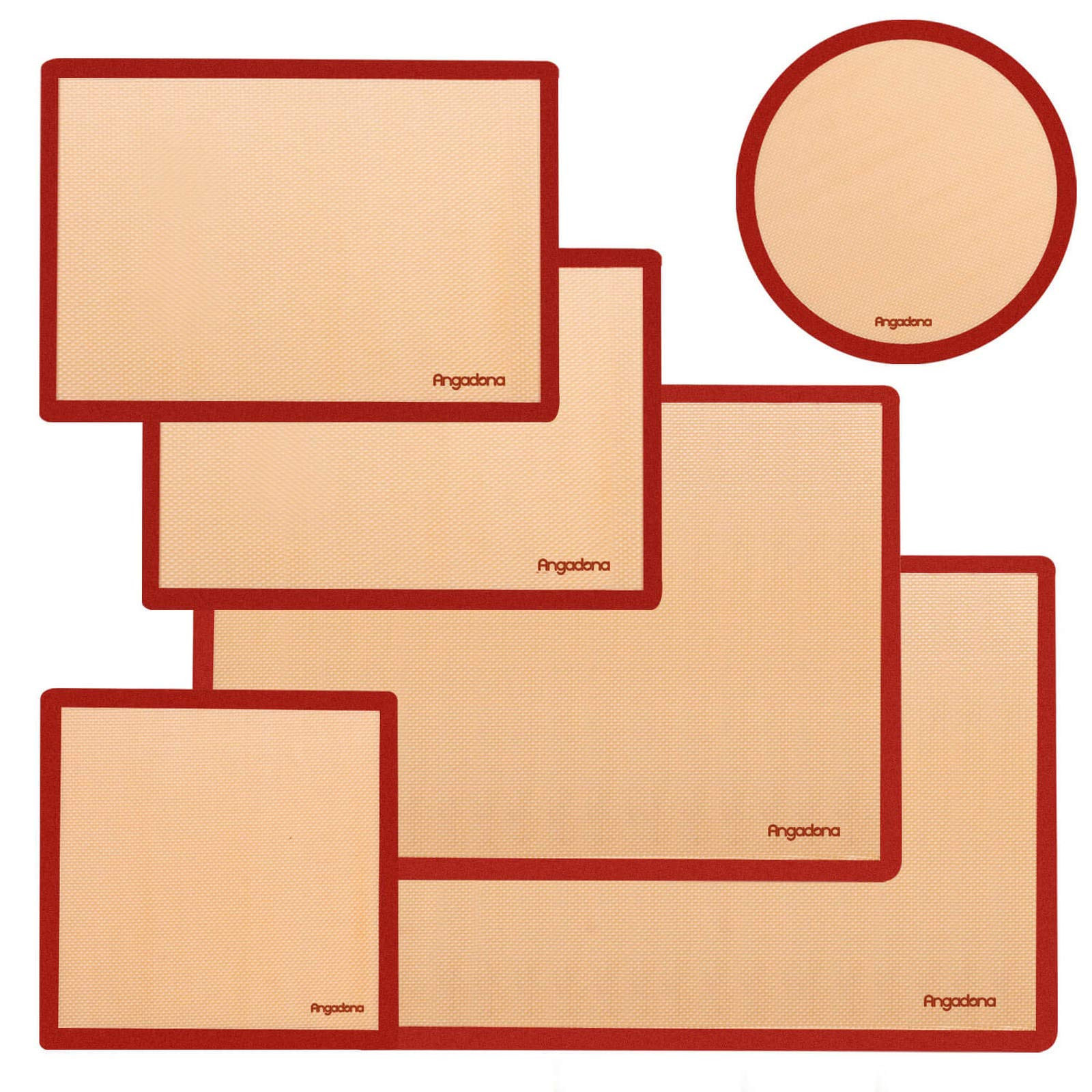 Silicone Baking Mats Set of 6, Food Grade Non-stick Reusable Baking Mat, Silicon Baking Slip Mats Ov | Amazon (US)