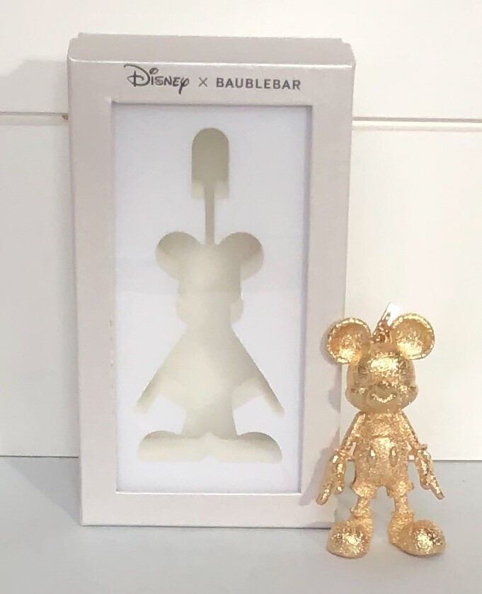 New Baublebar x Disney Mickey Mouse Goldtone Gold Glitter Bag Charm | eBay | eBay US