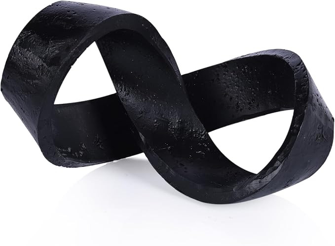 Modern Infinity Knot Sculpture - Black Knot Home Decor, Multi-Angle Statue for Shelves, Coffee Ta... | Amazon (US)