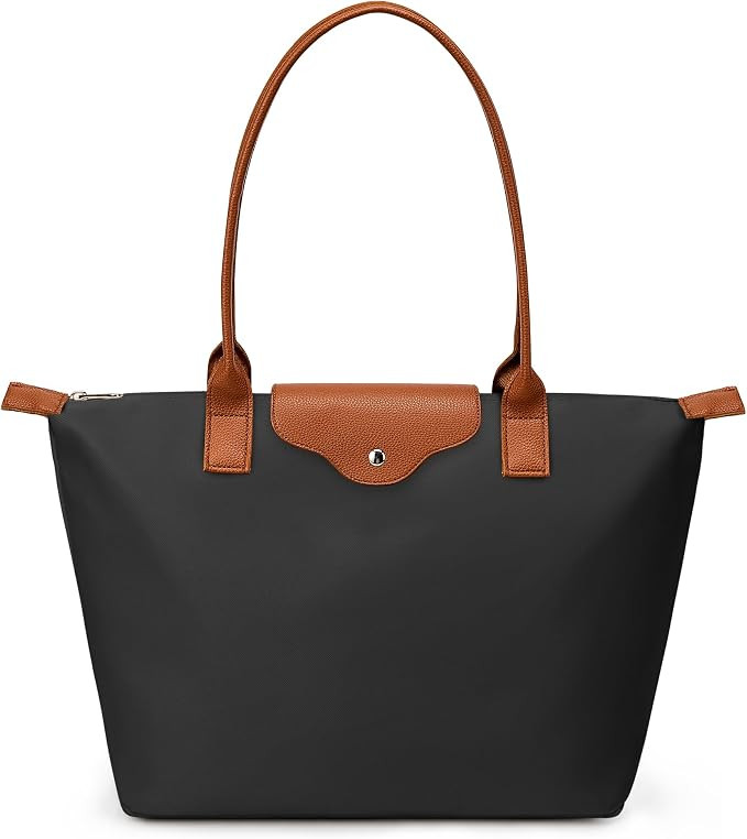 KALIDI Tote Bag for Women Nylon Top-Handle Purse,Large Capacity Shoulder Hobo handBag with Zipper... | Amazon (US)