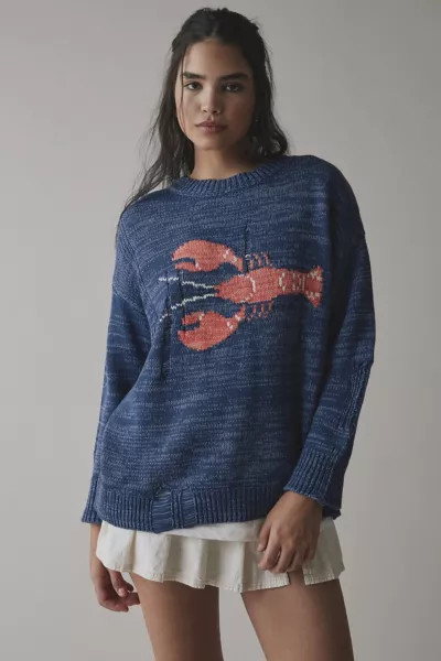 BDG Kurt Lobster Graphic Distressed Sweater | Urban Outfitters (US and RoW)