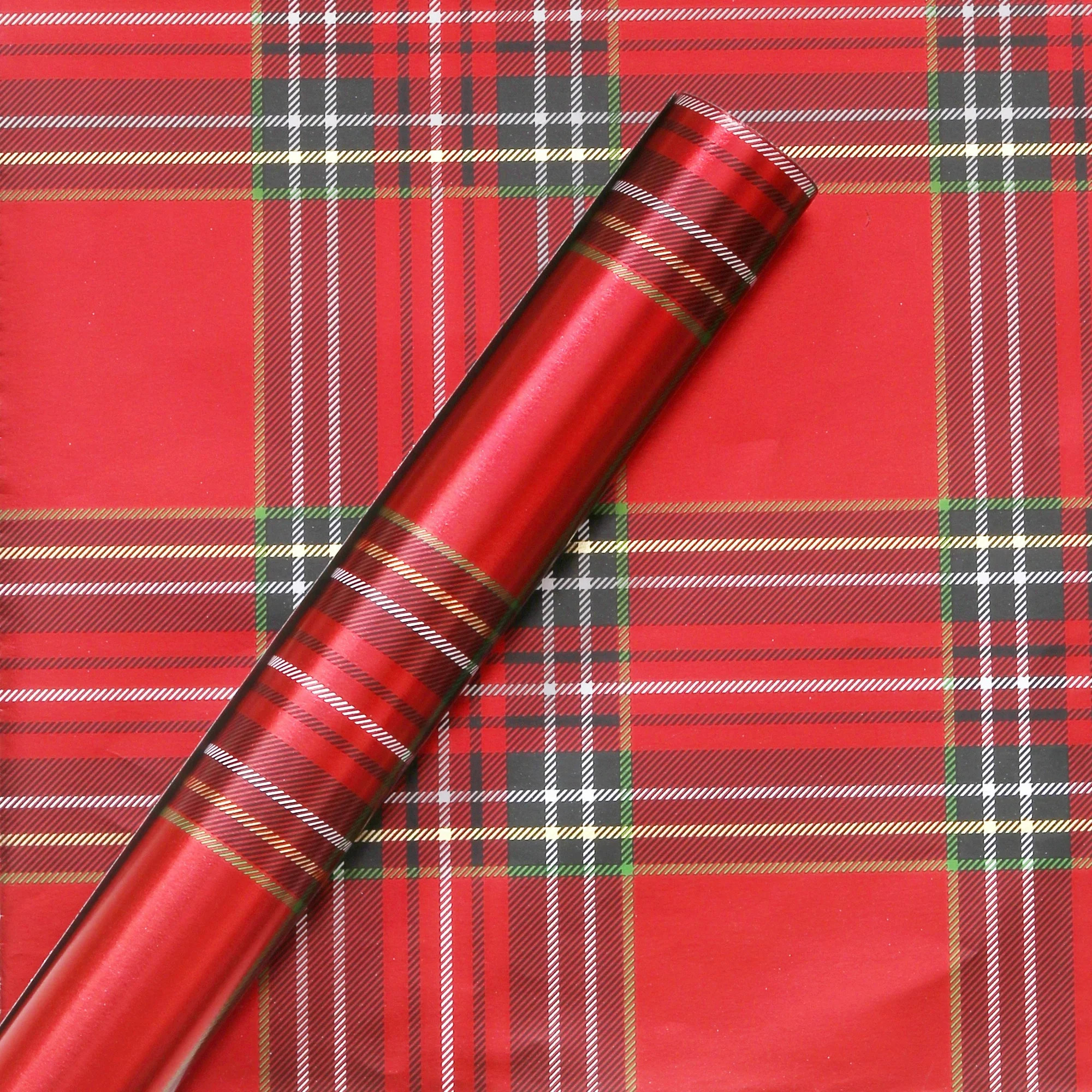 Holiday Time Foil Red Christmas Wrapping Paper, 30 Sq ft, 30IN FL PLAID WRAP | Walmart (CA)