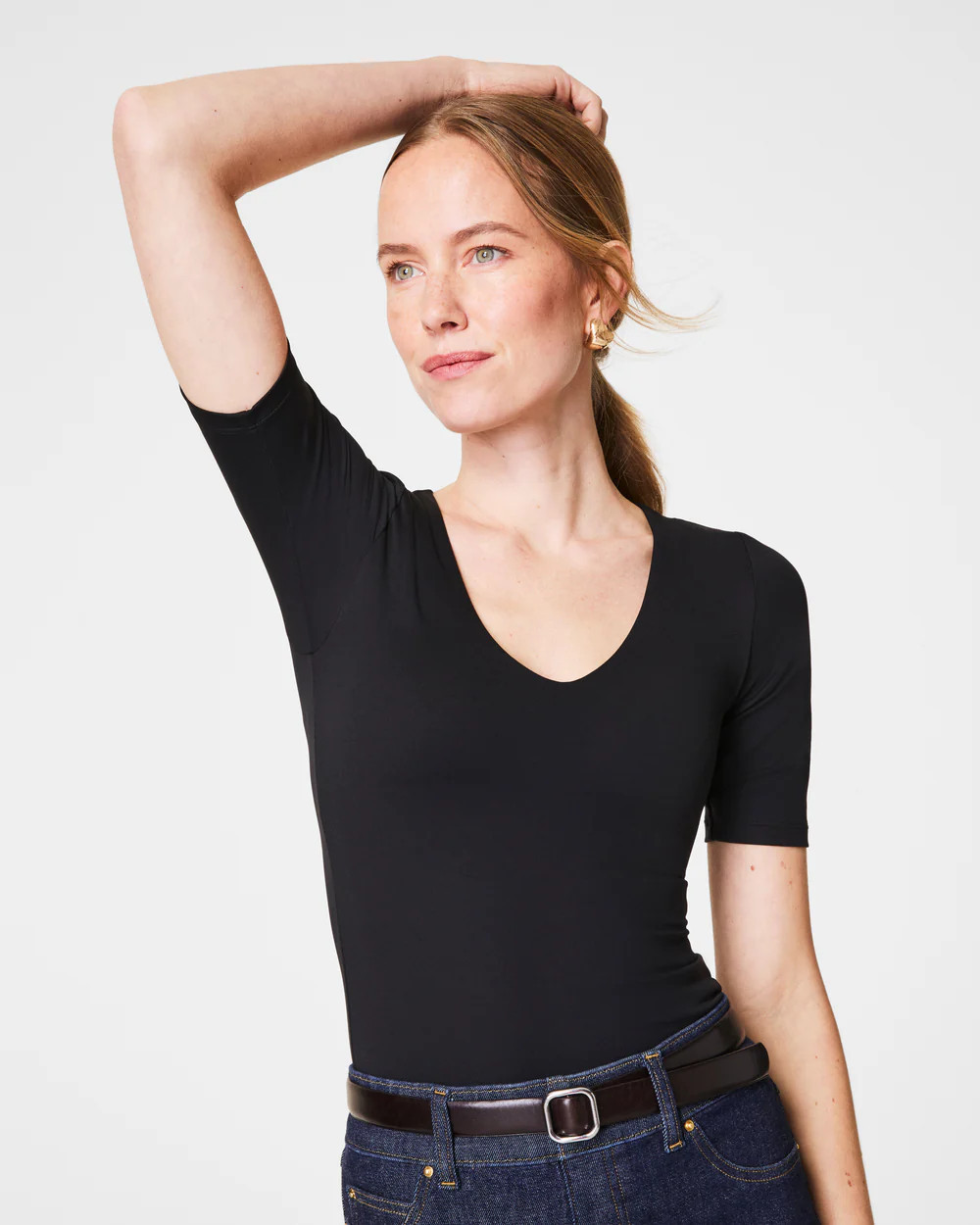 Jersey V-Neck Tee | Spanx