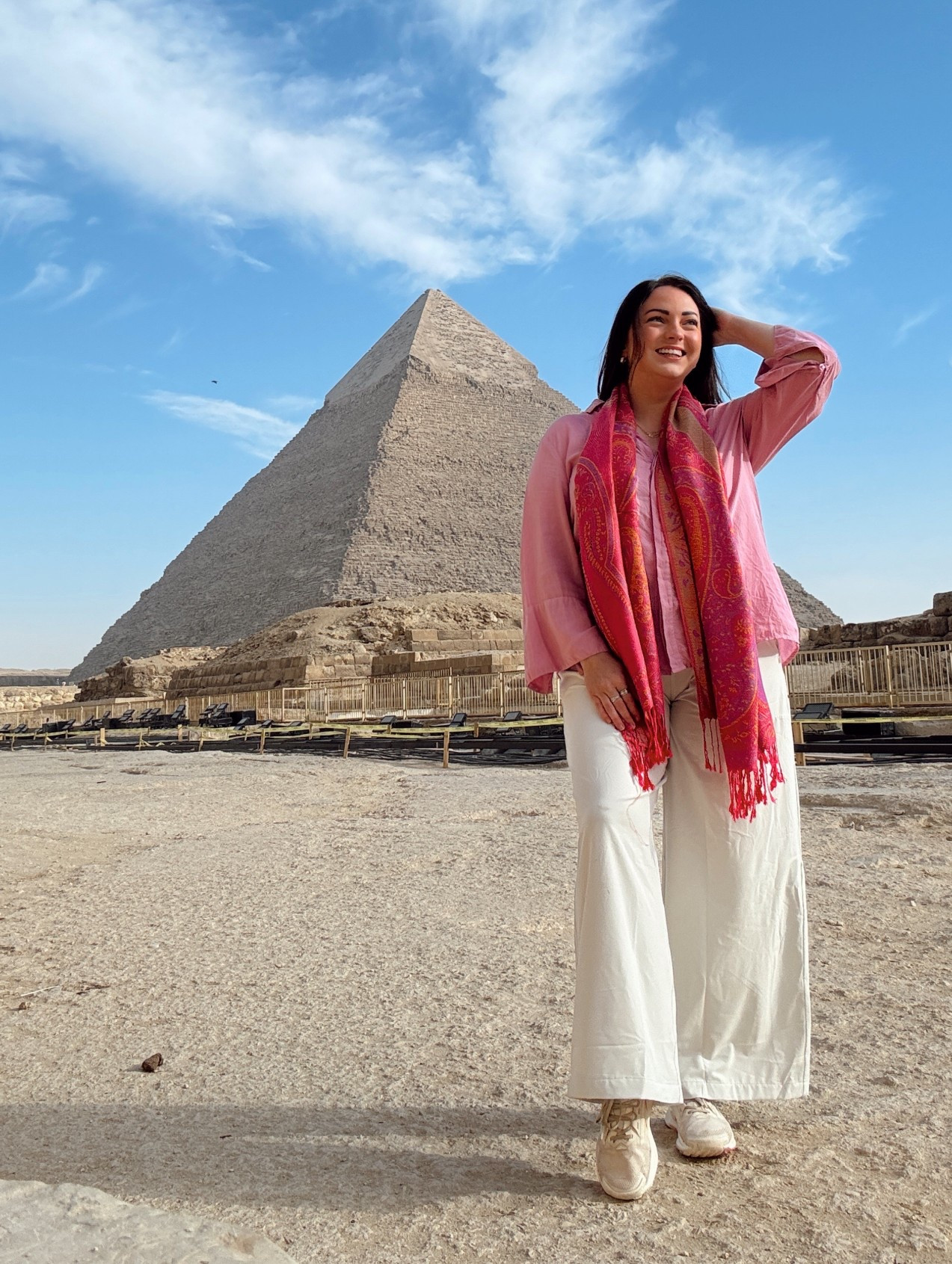 These are all of the items I wore on my trip to Egypt! Some I don’t have exact links for (like the scarves or my pink and black shirts), so I’ve found similar items for those. Everything else is an exact link! 
