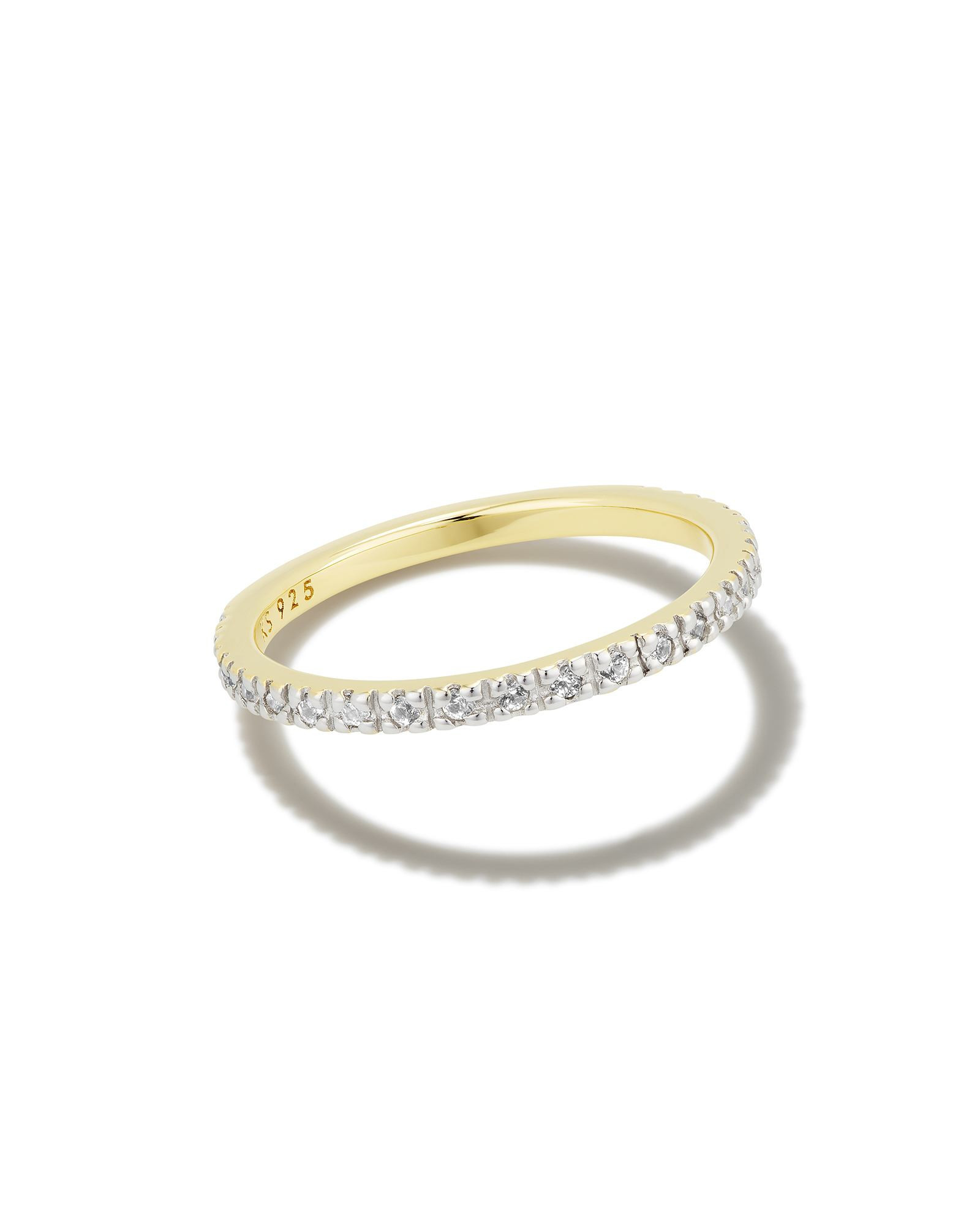 Kendra Scott Arynn 18k Gold Vermeil Band Ring in White | Sapphire | Size 4 | Kendra Scott