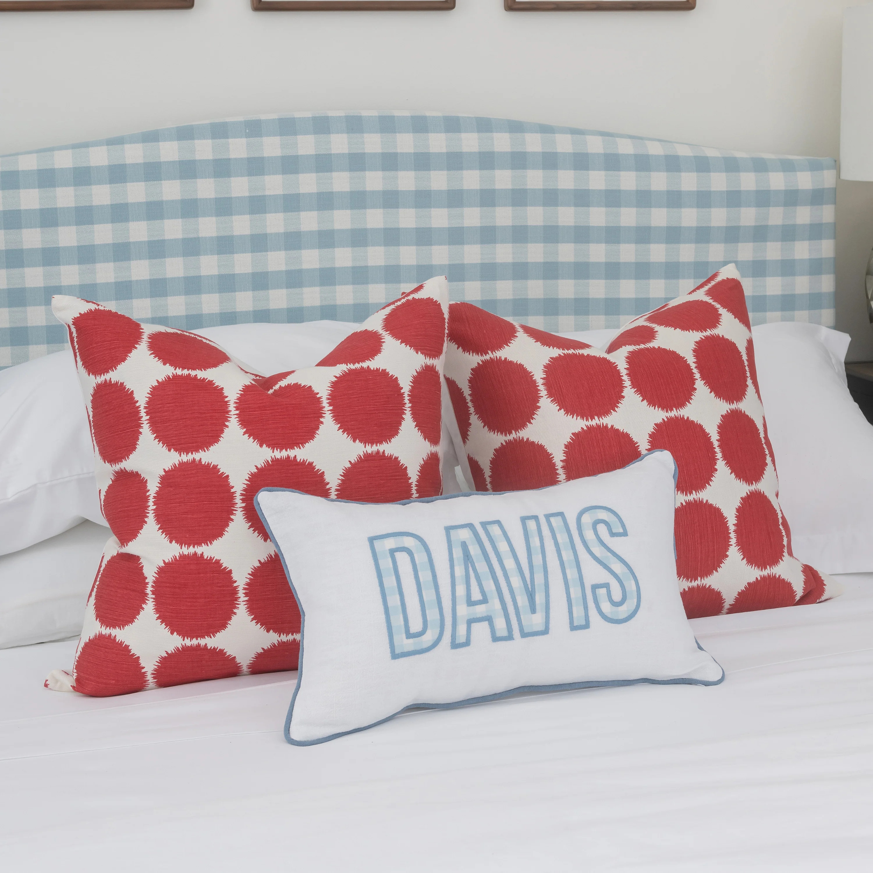 Copenhagen Blue x Baby Blue Gingham | Rooney Embroidery