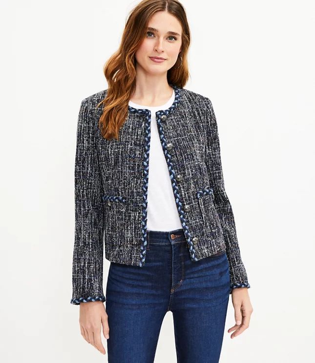 Cropped Tweed Jacket | LOFT