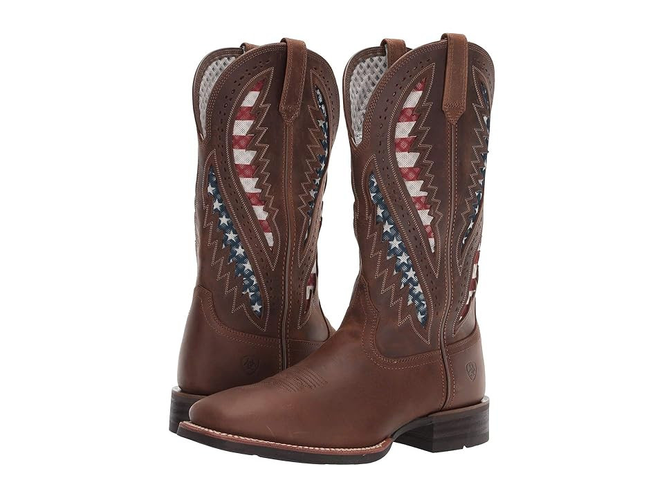 Ariat Quickdraw Venttek (Distressed Brown) Cowboy Boots | Zappos