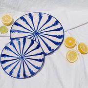 Casa Azul Dinner Plate With Candy Cane Stripes | The Avenue