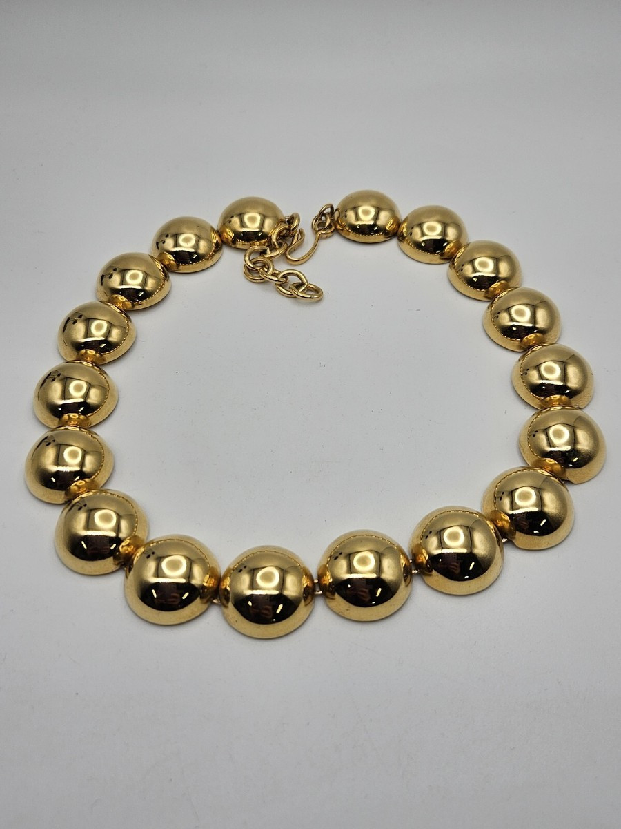 Vintage Retro MONET Gold Tone Dome  Link Collar Necklace  | eBay | eBay US