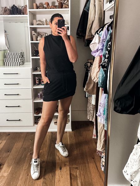 Target try on! 

This skort is a must! Built in shorts, super flattering and comfortable! I’m in the large. TTS, if not slightly generous.

I’m in the large of the tank — TTS.