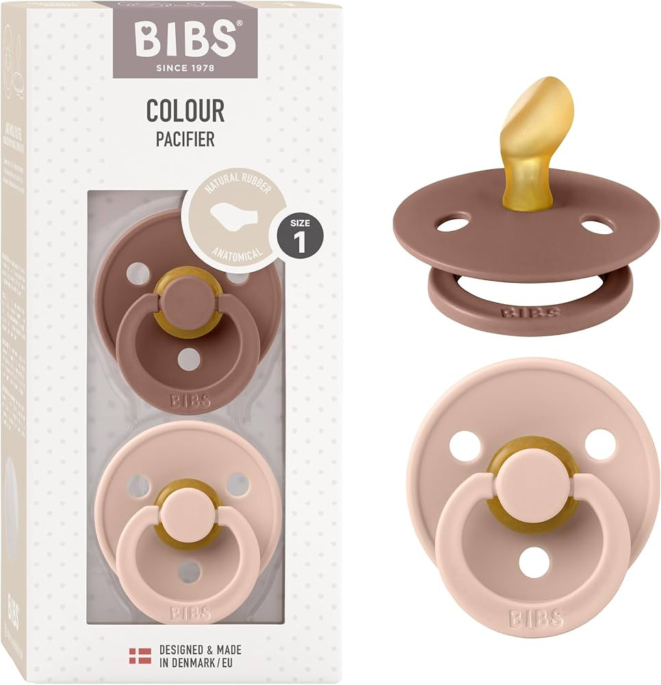 BIBS Colour Anatomical Soother 2-Pack, BPA Free Dummy Pacifier, Orthodontic Nipple. Natural Rubbe... | Amazon (UK)