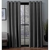 Exclusive Home Curtains London Textured Linen Thermal Window Curtain Panel Pair with Grommet Top, 54 | Amazon (US)